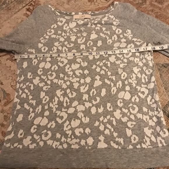 Loft Animal Print Cotton Sweatshirt - Size Small - Picture 5 of 6
